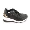 Mujer ESKANDALO | Negro Sneaker Cuna Talon Leopardo