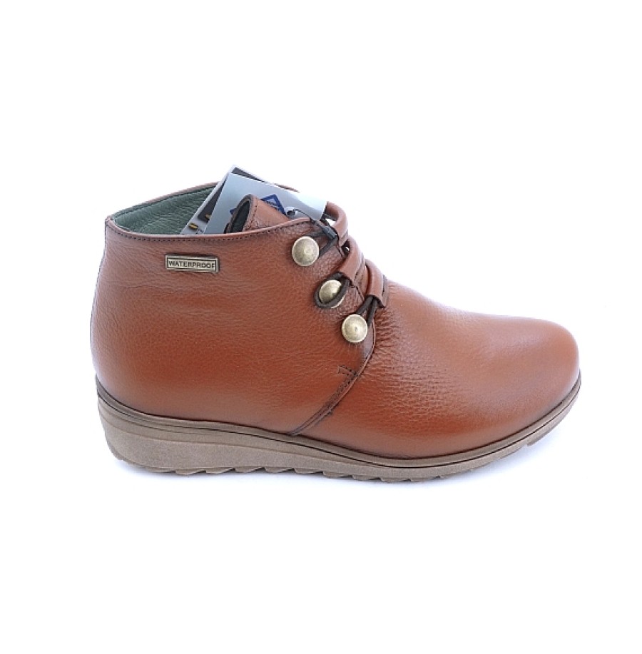 Mujer NIVAL | Botin Waterproof Piel Cuna Baja Botones Lille