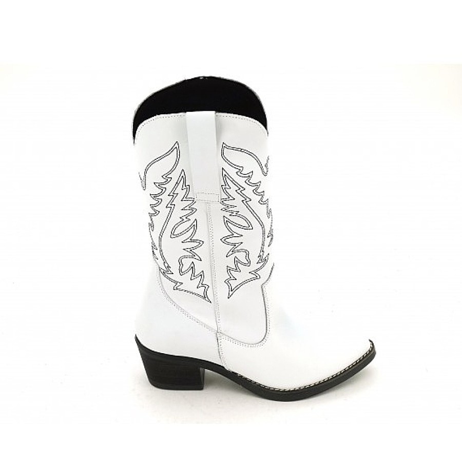 Mujer NIZAyZAS | Bota Campera Cowboy Piel Pespuntes Alas