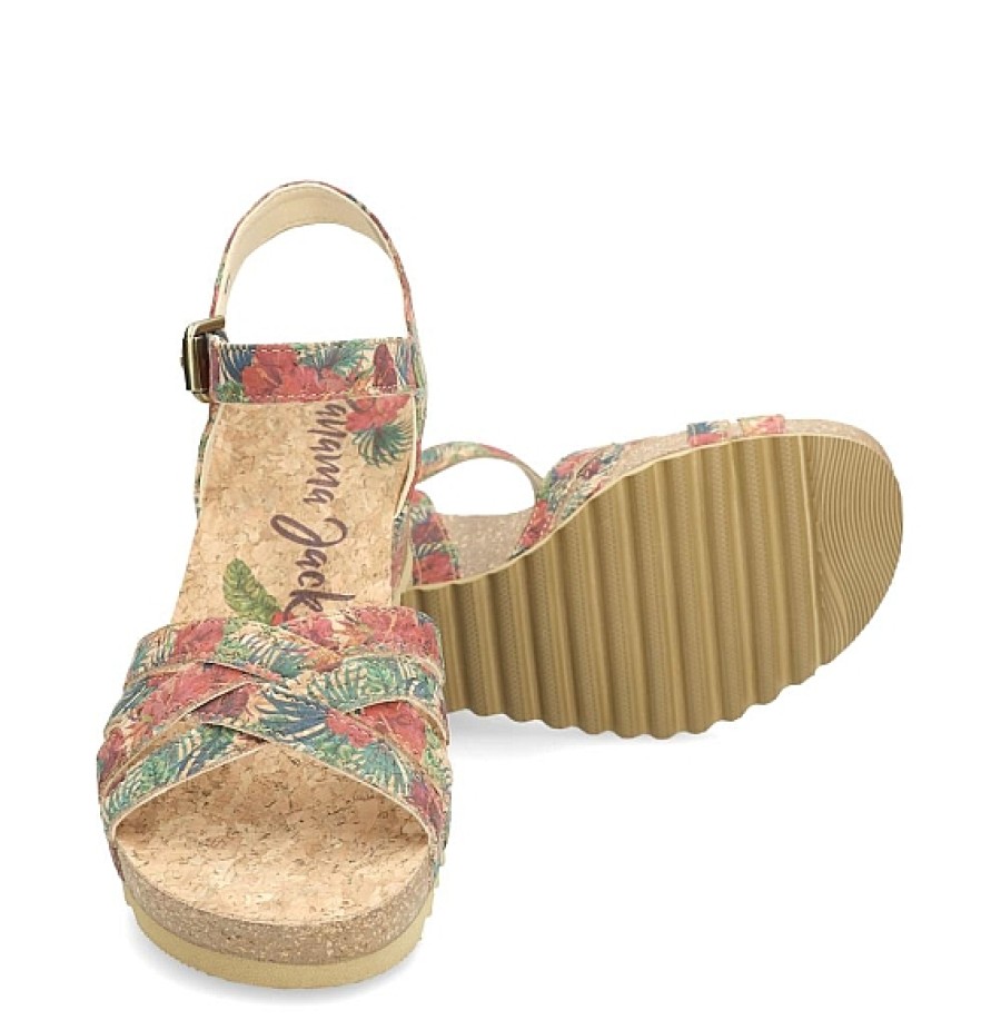 Mujer PANAMA JACK | Vera Cork Flores Sandalia Tiras Cruzadas Panama Jack