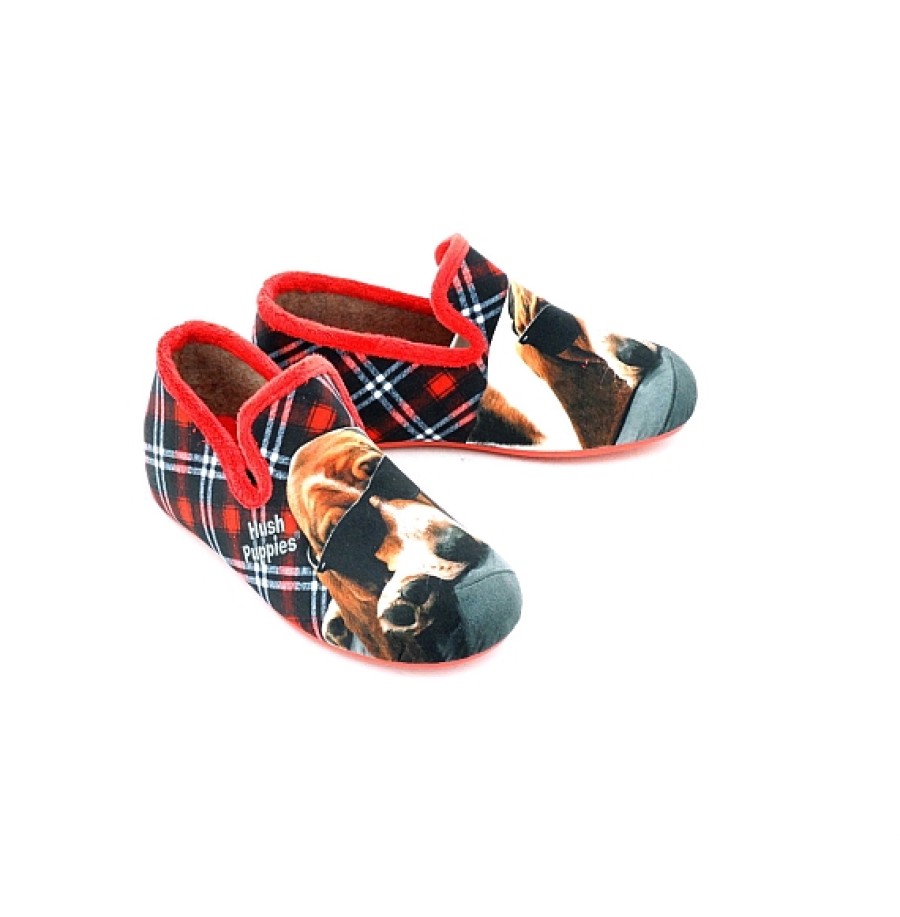 Mujer HUSH PUPPIES | Perrito Cuadros Rojos Zapatilla Cerrada