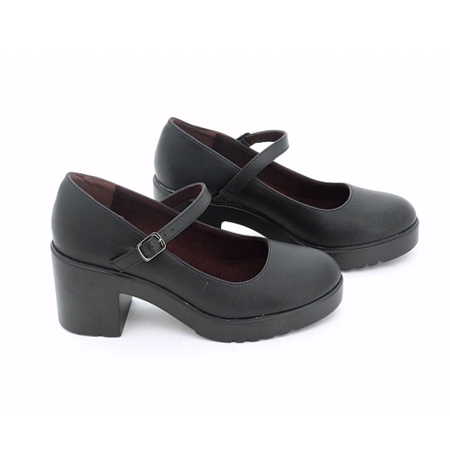 Mujer DAVINIA | Negro Zapato Mercedes Plataforma