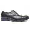 Hombre BAERCHI | Negro Piel Zapato Cordones Puntera