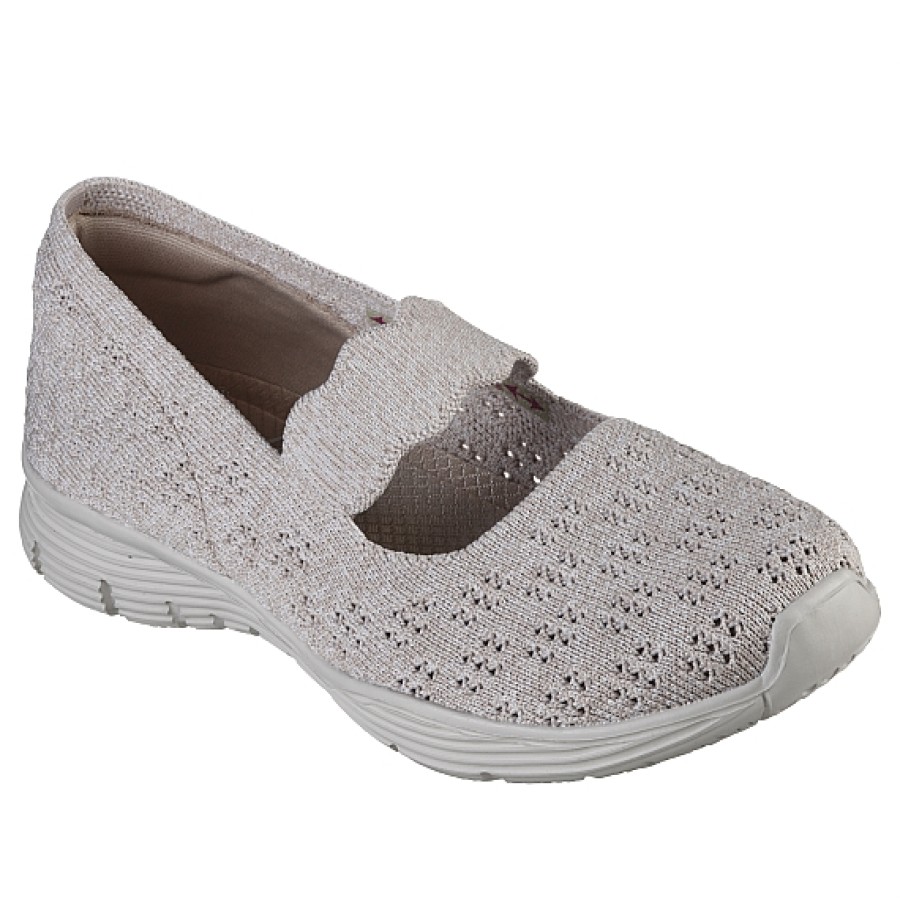 Mujer SKECHERS | Taupe Mercedes Elastico Skechers Memory Foam