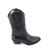 Mujer ALPE | Negra Piel Bota Cowboy Pespuntes Cecile Alpe