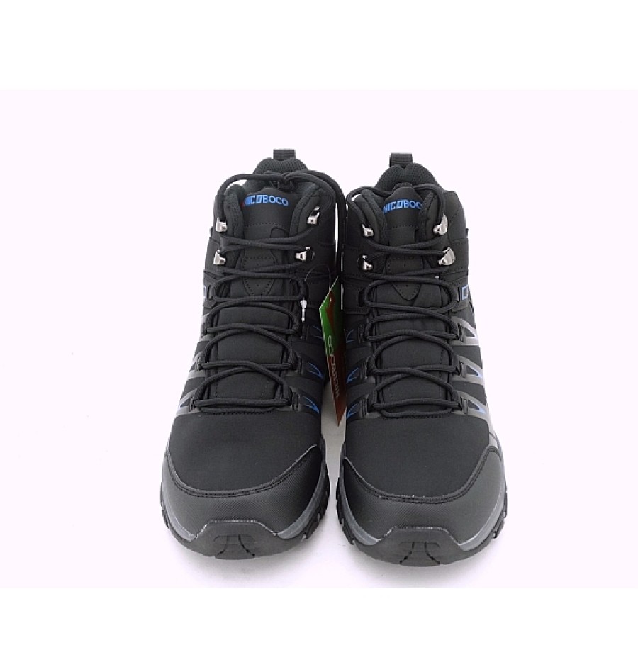 Hombre NICOBOCO | Waterproof Trekking Bota Negra Ganchos