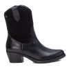 Mujer XTI Footwear | Negro Botin De Estilo Cowboy Con Cremallera