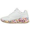 Mujer SKECHERS | Blanca Sneaker Piso Corazones Colores Skechers Uno