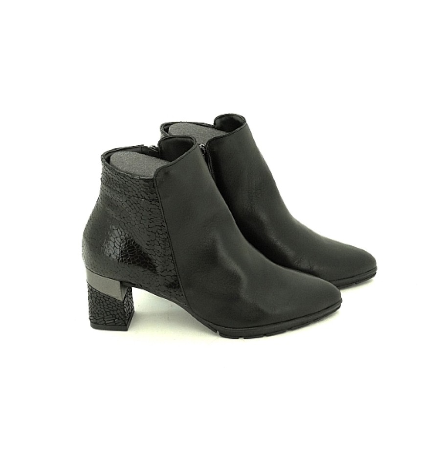 Mujer MODA BELLA | Botin Trasera Charol Con Tacon Fantasia