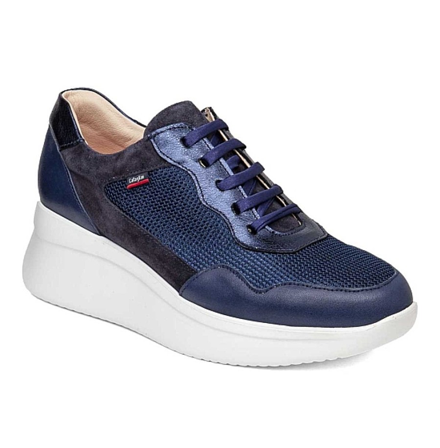 Mujer CALLAGHAN | Azul Sneaker Cuna Piel Hanna Callaghan