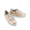 Mujer NOTTON | Nude Piel Zapato Cuna Cordones Ancho Especial Plantilla Extraible