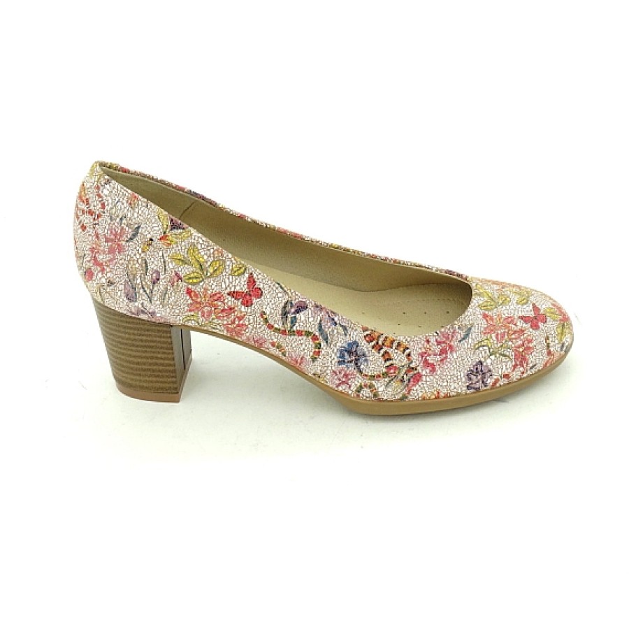 Mujer NIZA | Zapato Salon Con Tacon Flores Spring