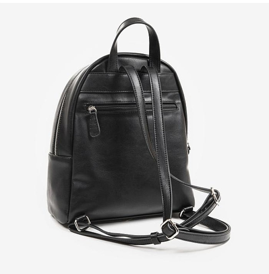 Bolsos MATIES | Negro Mochila Acolchada Pespuntes