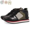 Mujer GIOSEPPO | Gioseppo Sheffield Sneaker Negra Gris Detalles Rojos Cuna Interior