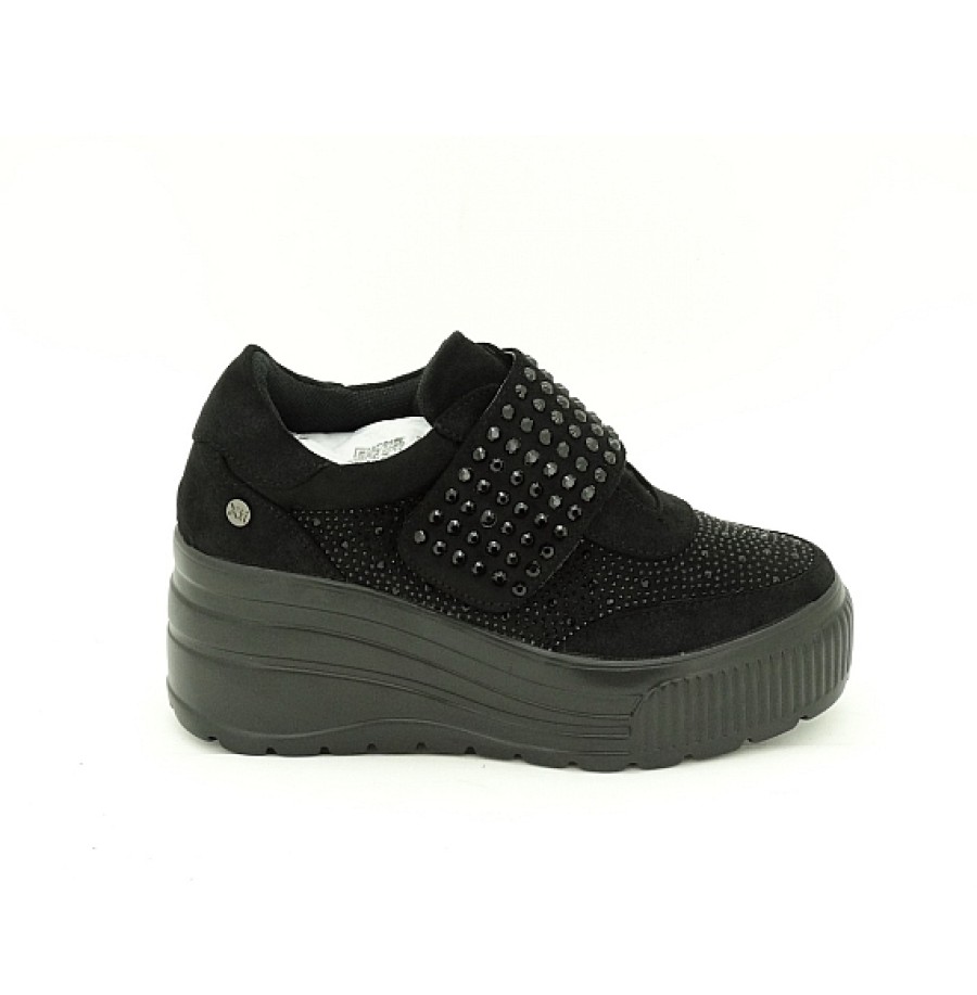 Mujer XTI Footwear | Deportivo Plataforma Velcro Cristales Xti