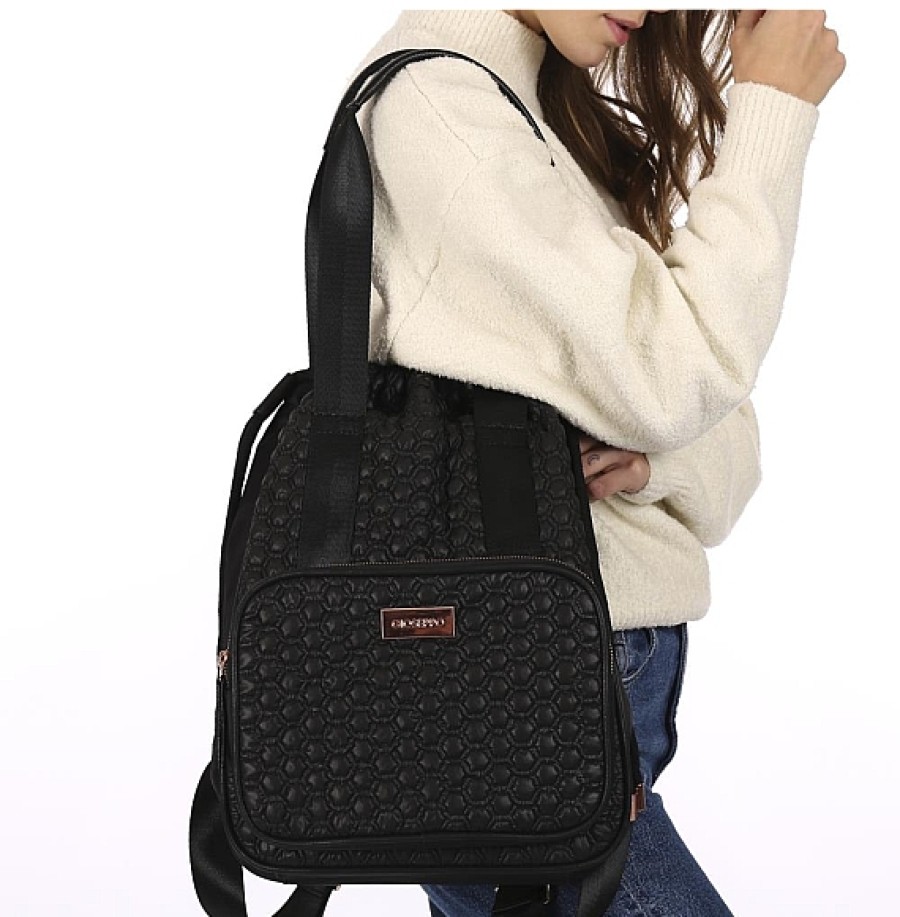 Bolsos GIOSEPPO | Gioseppo Nore Negro Bolso Mochila Acolchado