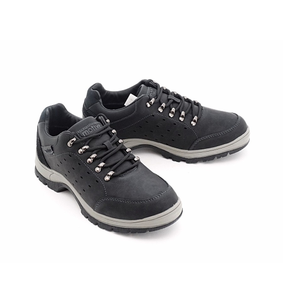 Hombre MOTIVE | Negro Zapato Cordon Ganchos