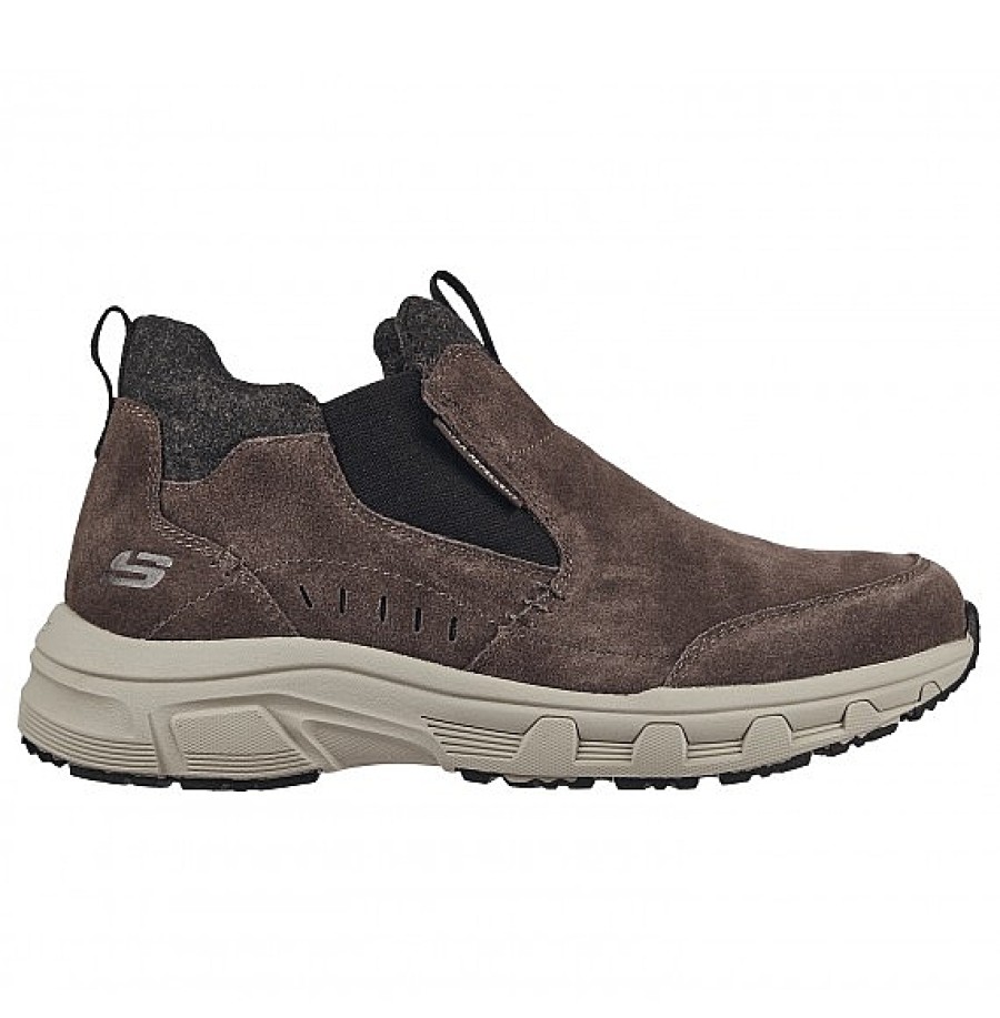 Hombre SKECHERS | Marron Abotinado Elasticos Skechers Oak Canyon Bombarder