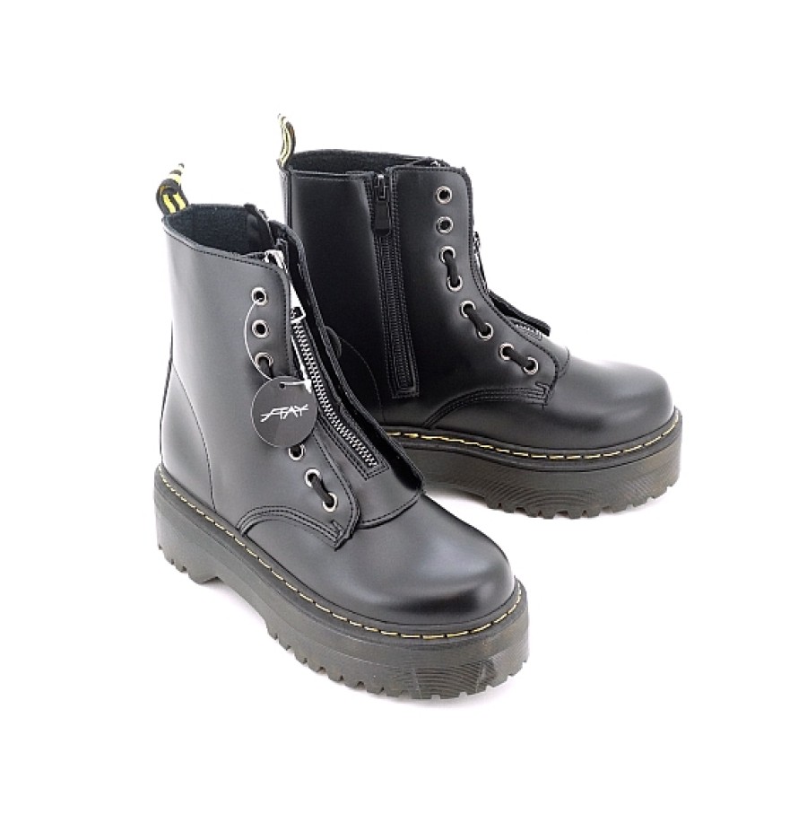 Mujer STAY DESING S.L. | Bota Militar Cordon Y Pieza Con Cremallera Delantera