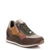 Mujer REFRESH SHOES | Sneaker Cremallera Combi Multicolor Marron Panama