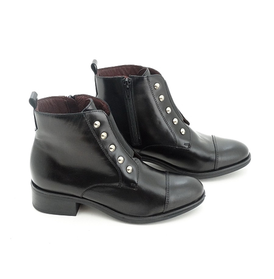 Mujer BRYAN STEPWISE | Botin Piel Tachuelas Y Elastico