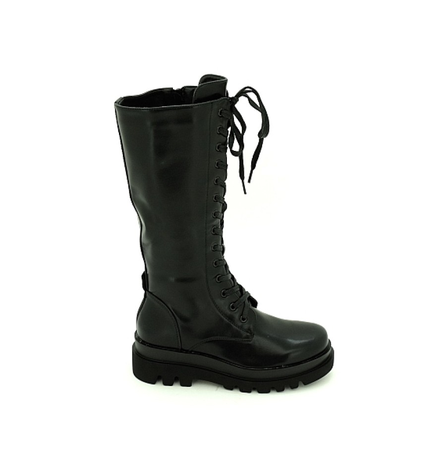 Mujer MIA ROCK | Bota Alta Militar Cordon Cremallera Con Cuna