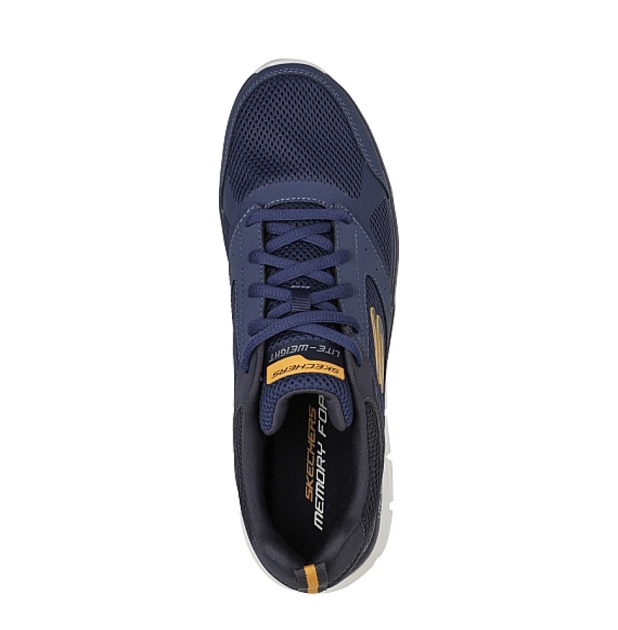 Hombre SKECHERS | Azul Deportiva Cordones Skechers Track Syntac