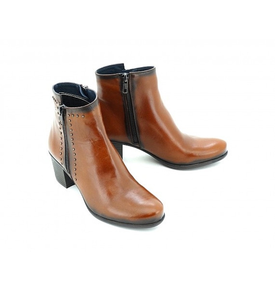 Mujer FLUCHOS | Botin Tachas Cremallera Exterior Fluchos