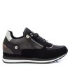 Mujer REFRESH SHOES | Sneaker Cremallera Y Cordones Negra