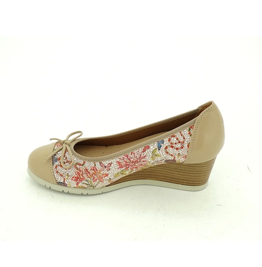 Mujer NIZA | Zapato Salon Cuna Puntera Lacito Flores Spring