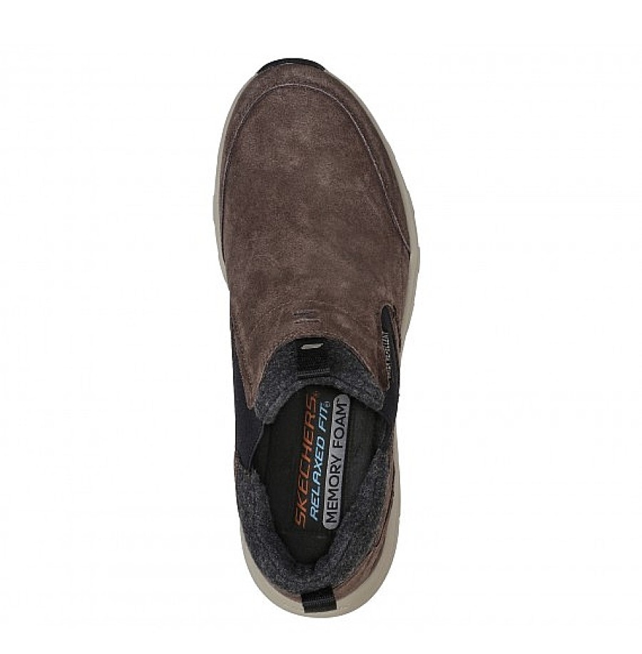 Hombre SKECHERS | Marron Abotinado Elasticos Skechers Oak Canyon Bombarder