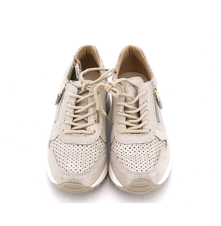 Mujer D'ANGELA | Sneaker Cuna Cordones Y Cremallera