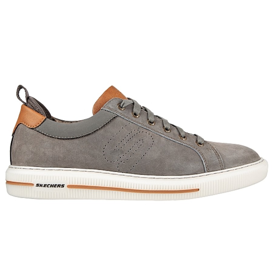 Hombre SKECHERS | Gris Zapatilla Skate Skechers Pertola - Ruston