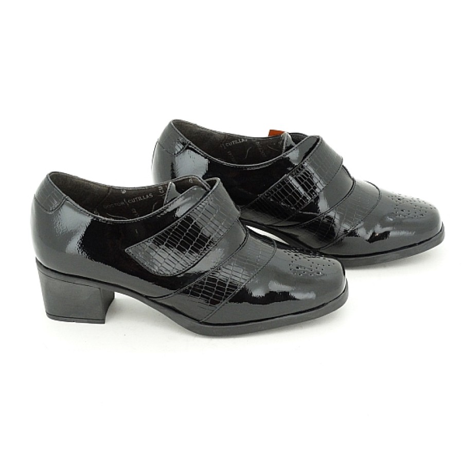 Mujer DR.CUTILLAS | Zapato Ancho Con Tacon Plantilla Extraible