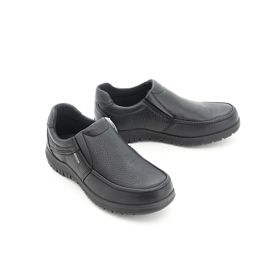 Hombre IMAC | Negro Piel Zapato Copete Impermeable Imactex