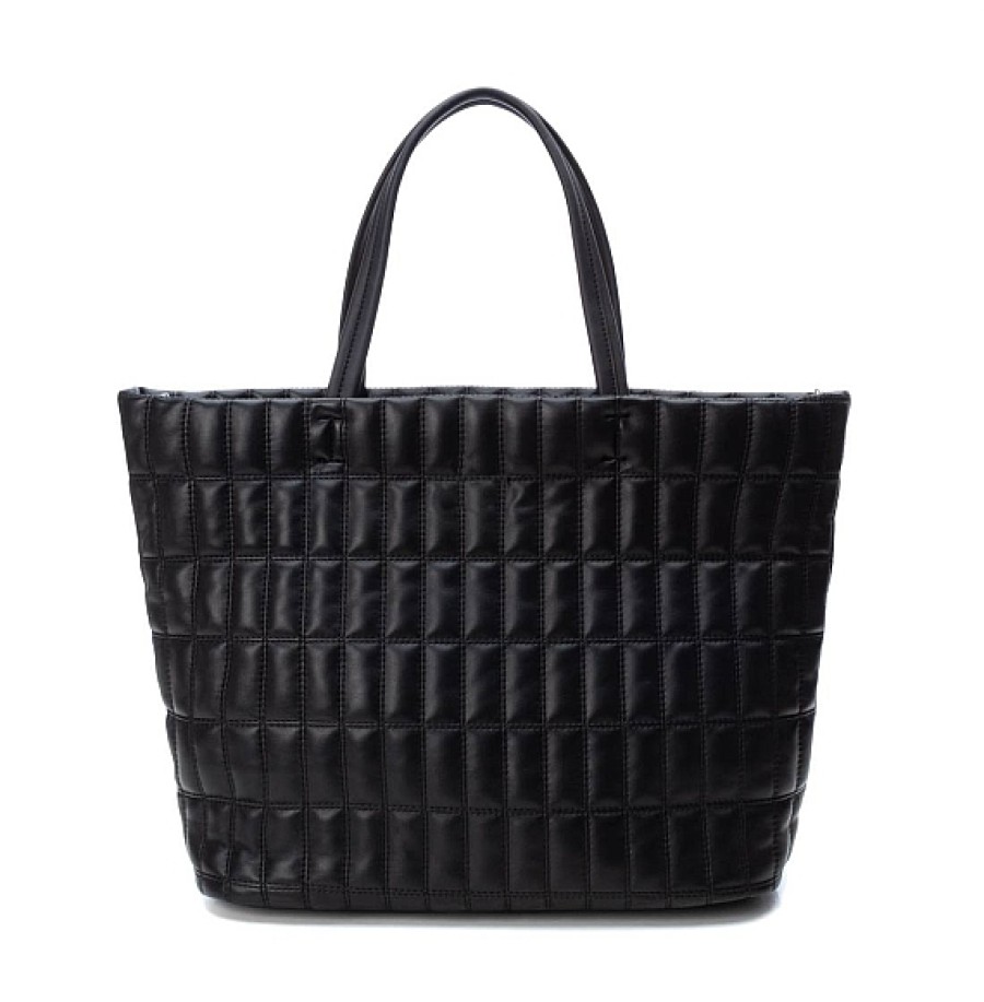 Bolsos XTI Footwear | Negro Bolso Shopper Acolchado