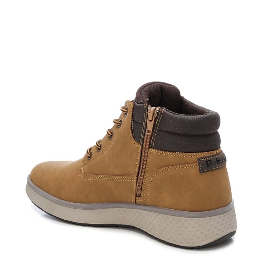 Hombre REFRESH SHOES | Mostaza Bota Cuello Marron Con Cordones