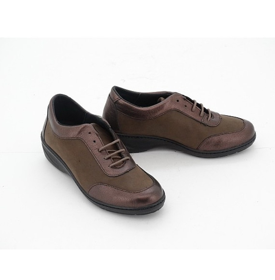 Mujer MOTIVE | Marron Bronce Zapato Cuna Baja Cordones