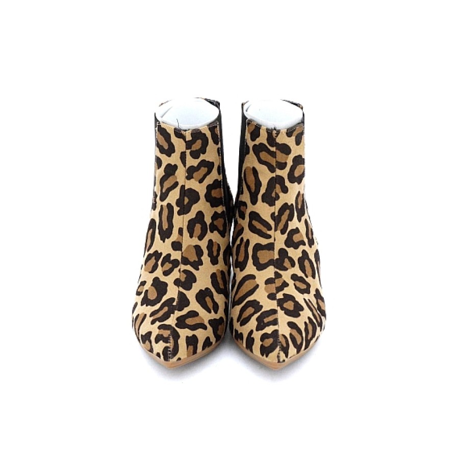 Mujer DANIELA VEGA | Leopardo Botin Chelsea Con Tacon Y Punta