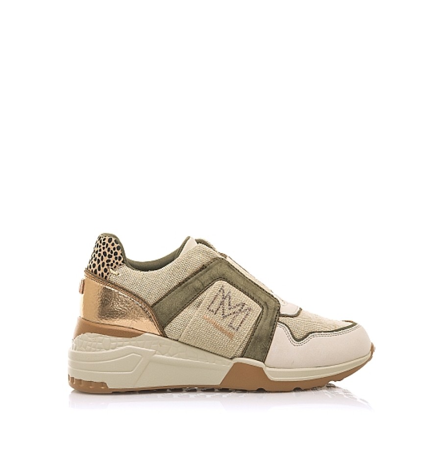 Mujer MARIA MARE | Hueso Kaki Sneaker Elastico