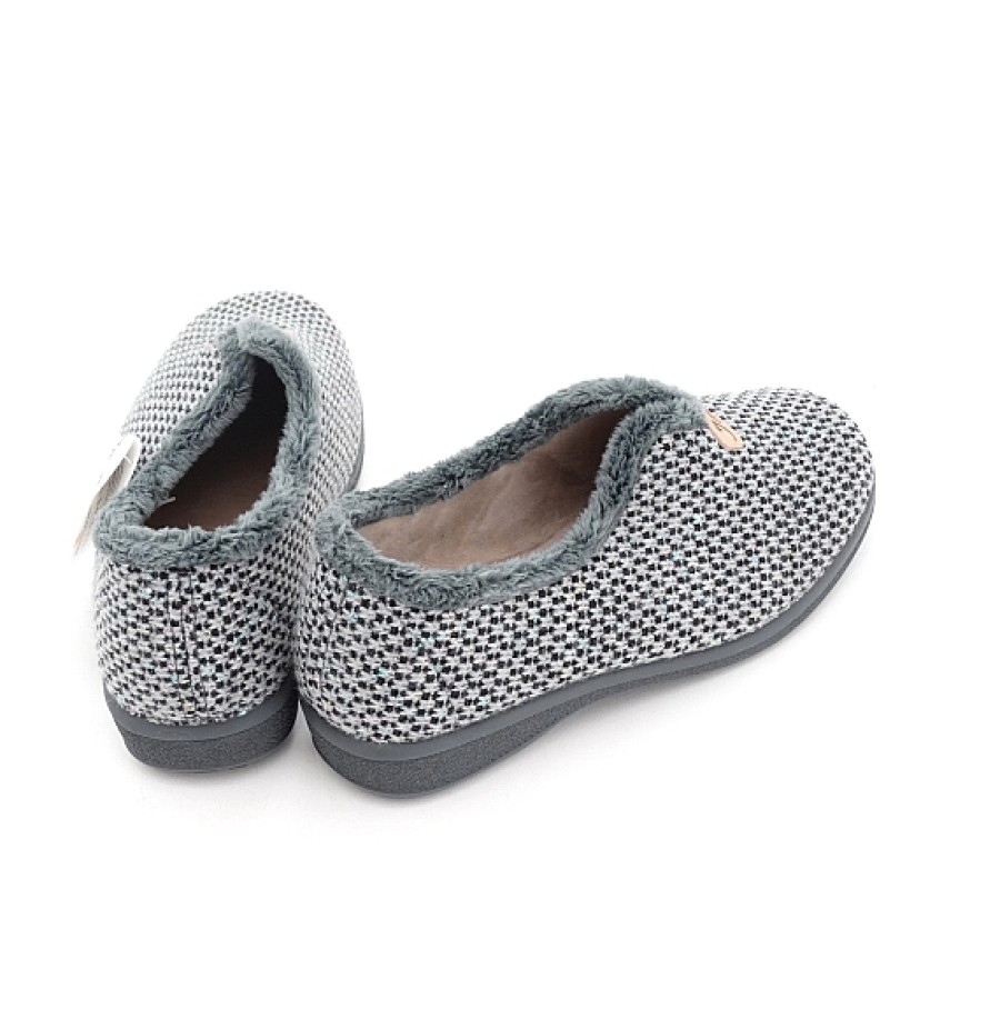 Mujer PINTURINES | Gris Brillos Zapatilla Cerrada Punto