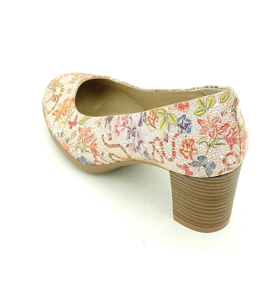 Mujer NIZA | Zapato Salon Con Tacon Flores Spring