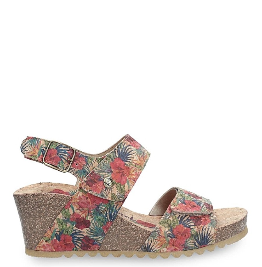 Mujer PANAMA JACK | Vanessa Cork Flores Sandalia Cuna Panama Jack