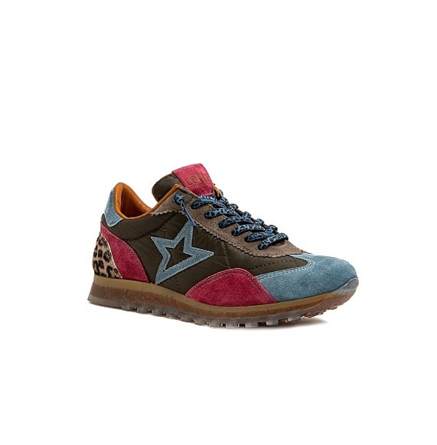 Mujer CETTI | Multicolor Sneaker Ante Y Acolchado Cetti