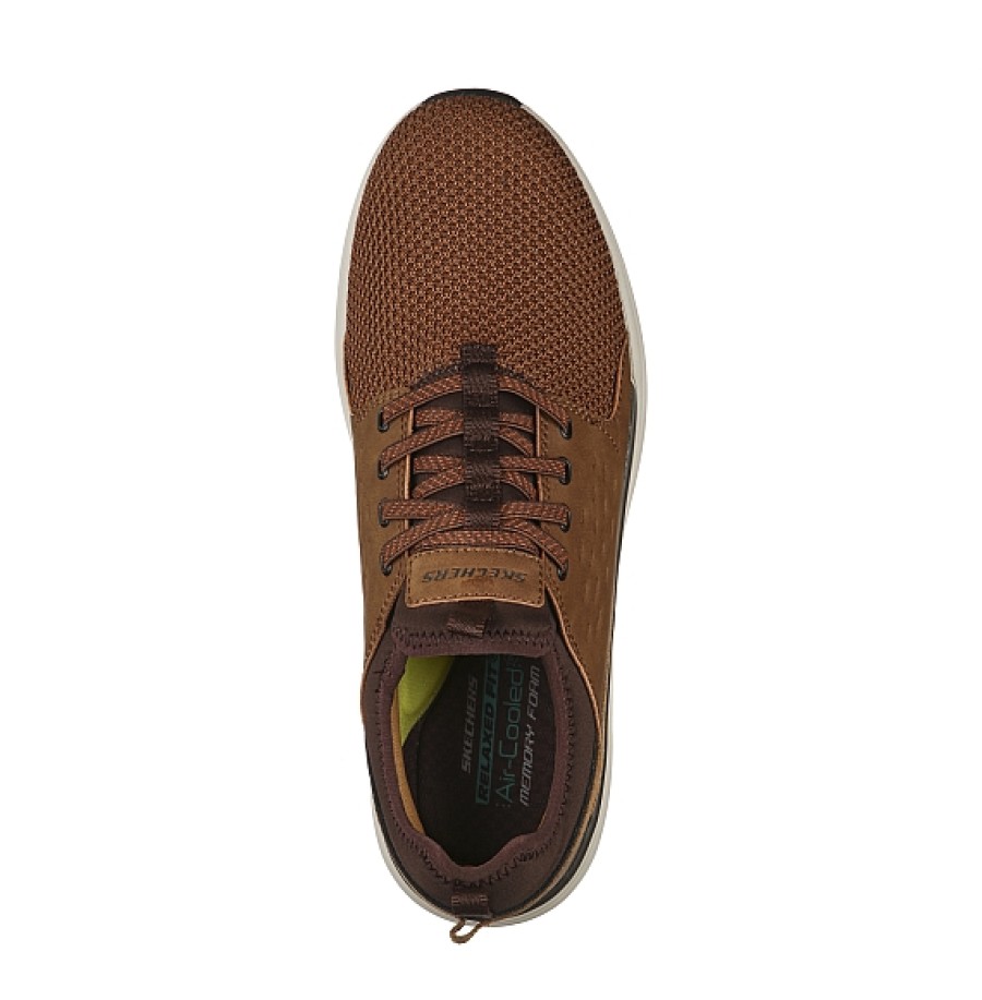 Hombre SKECHERS | Tan Deportivo Elasticos Skechers Relaxed Fit Crowder