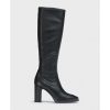 Mujer WONDERS | Bota Piel Negra Con Tacon Garbi Wonders