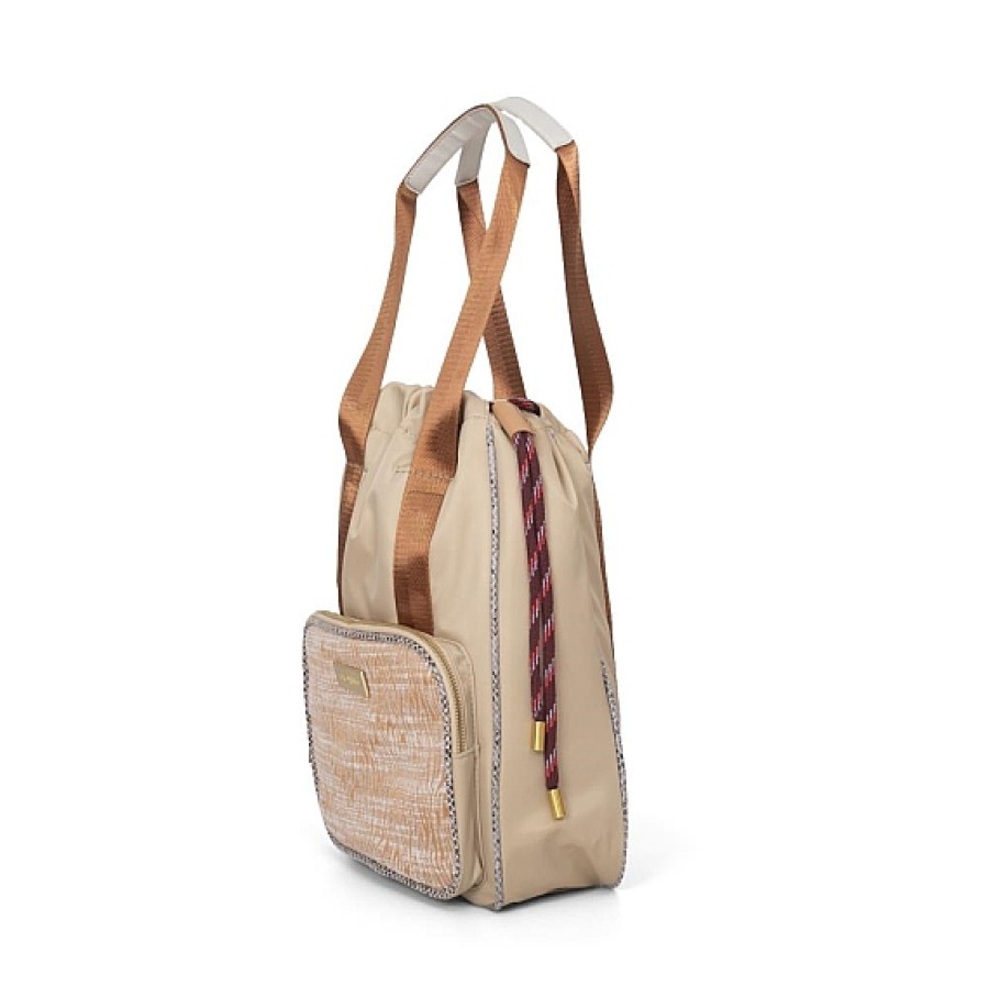 Bolsos GIOSEPPO | Bolso Beige Detalles Naranjas Carnac Gioseppo