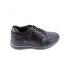 Mujer D'ANGELA | Total Black Zapatilla Deportiva Cordones Brillo