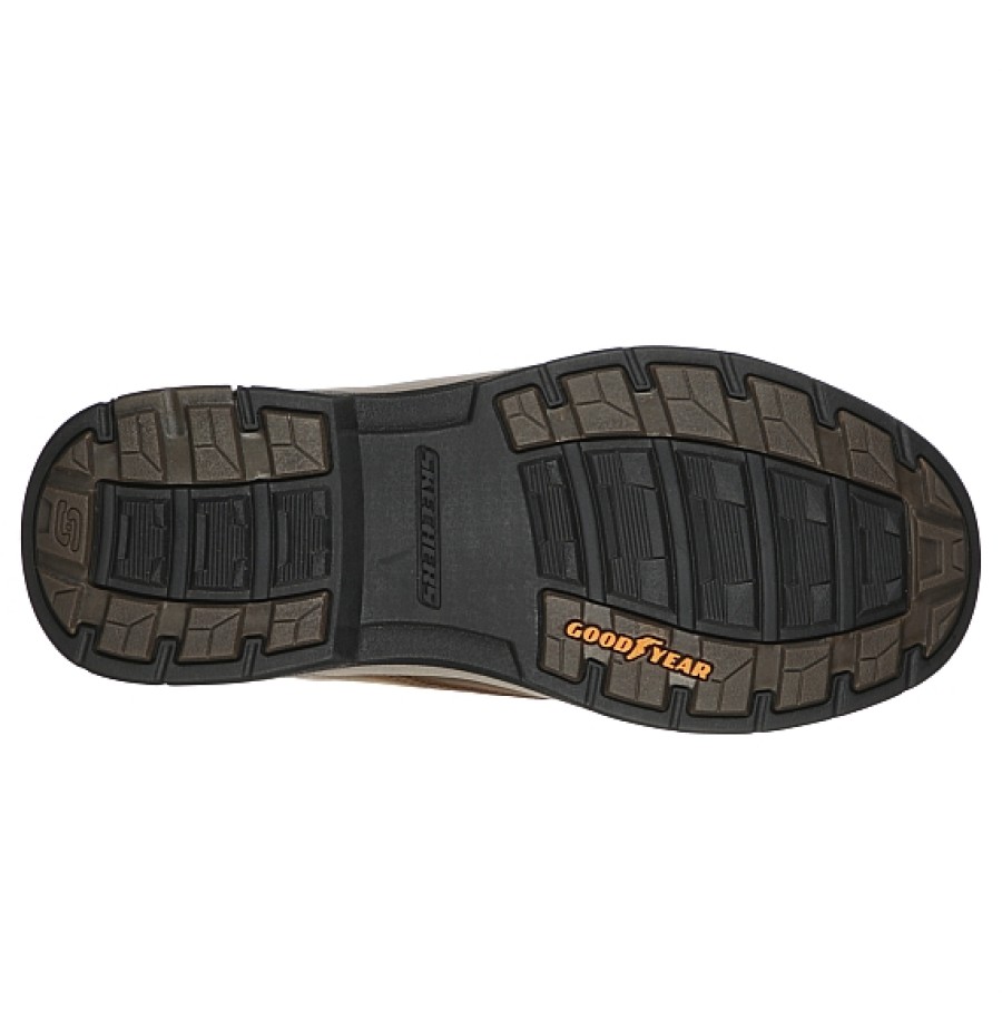 Hombre SKECHERS | Taupe Bota Skechers Segment Brogden Piso Goodyear