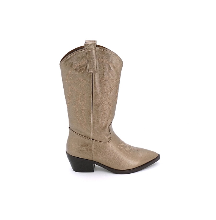 Mujer D'ANGELA | Bronce Bota Campera Cowboy